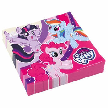 Kinder feestje My Little Pony thema servetten 40 stuks - Feestservetten