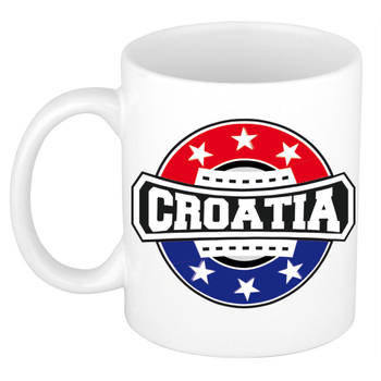 Croatia / Kroatie logo supporters mok / beker 300 ml - feest mokken
