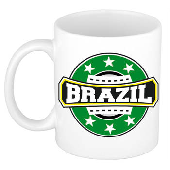 Brazil / Brazilie logo supporters mok / beker 300 ml - feest mokken