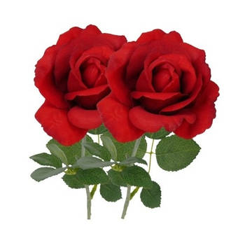 Kunstbloemen roos rood 37 cm - Kunstbloemen