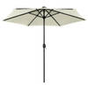 The Living Store Tuinparasol - Zandwit - 270 x 236 cm - UV-beschermend polyester - Aluminium paal - 6 baleinen -