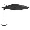 vidaXL Zweefparasol met aluminium paal 300 cm antracietkleurig