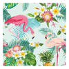 40x Feest servetten hawaii Flamingo 33 x 33 cm - Feestservetten