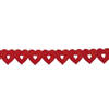Rode papieren Valentijns slingers met hartjes van 6 meter - Feestslingers