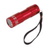 1x Voordelige LED power zaklampen rood 9.5 cm - Sleutelhangers