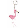 Pluche sleutelhanger flamingo knuffel 6 cm - Knuffel sleutelhangers