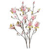 2x Roze Magnolia kunstbloem 105 cm - Kunstbloemen