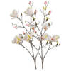 2x Creme Magnolia kunstbloem 105 cm - Kunstbloemen