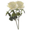 2 x Kunstbloemen steelbloem witte roos Simone 45 cm - Kunstbloemen