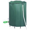 The Living Store inklapbare regenton - donkergroen PVC - 120x110 cm - 1.250 L opslag - roestbestendig - met netfilters