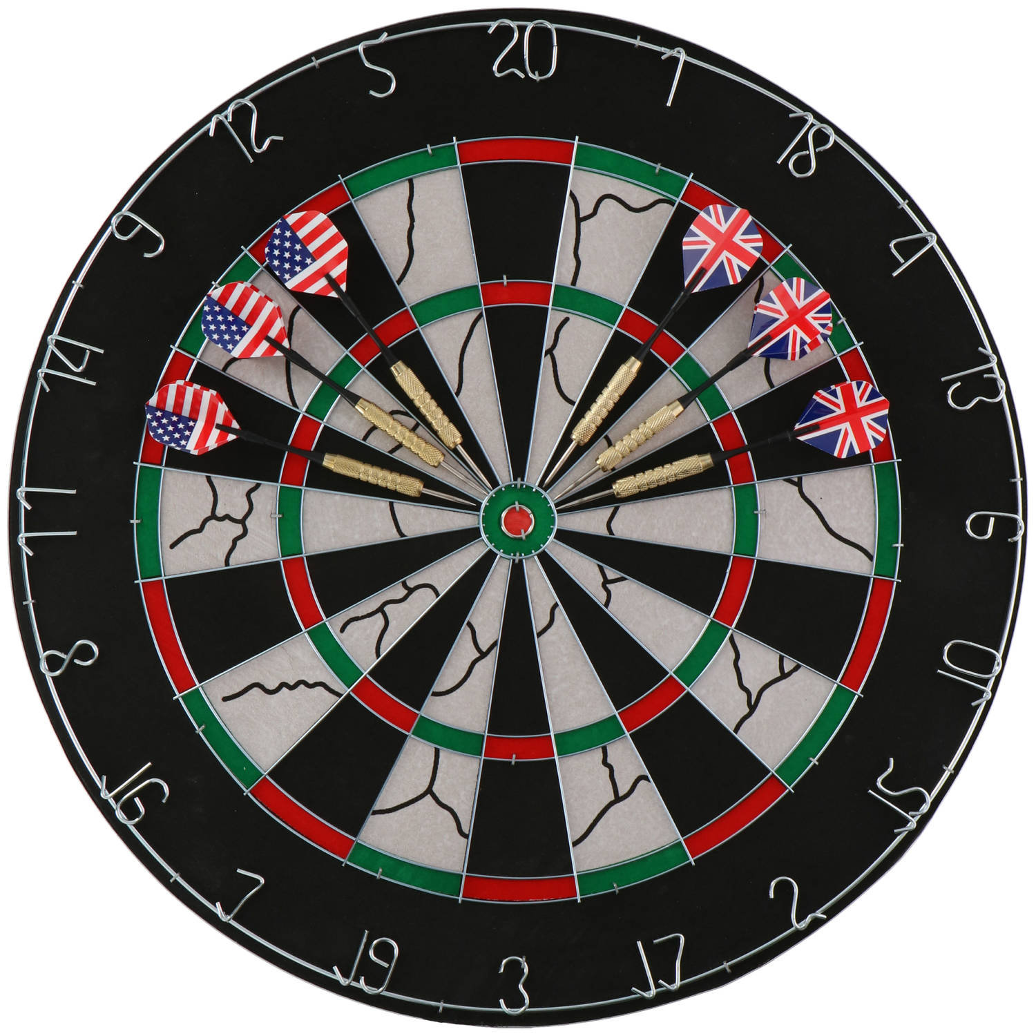 Lifetime Games dartbord - tweezijdig - met 2 sets verzwaarde dartpijlen - Ø 45 cm