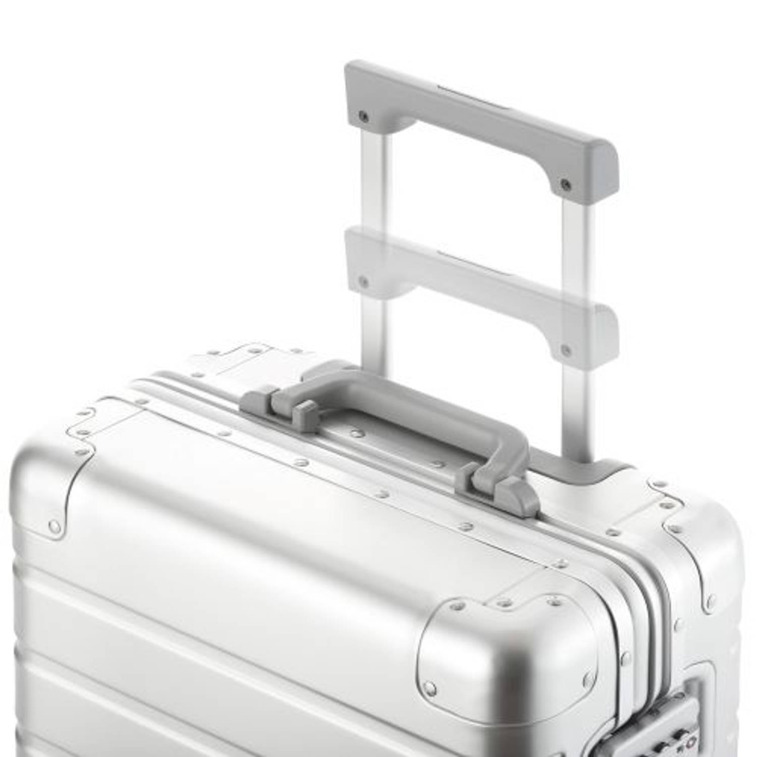 Kiezen roddel Janice CarryOn ULD Handbagage - Luxe Aluminium Trolley 55cm - Dubbel TSA slot -  Dubbele wielen - Aluminium/Zilver | Blokker