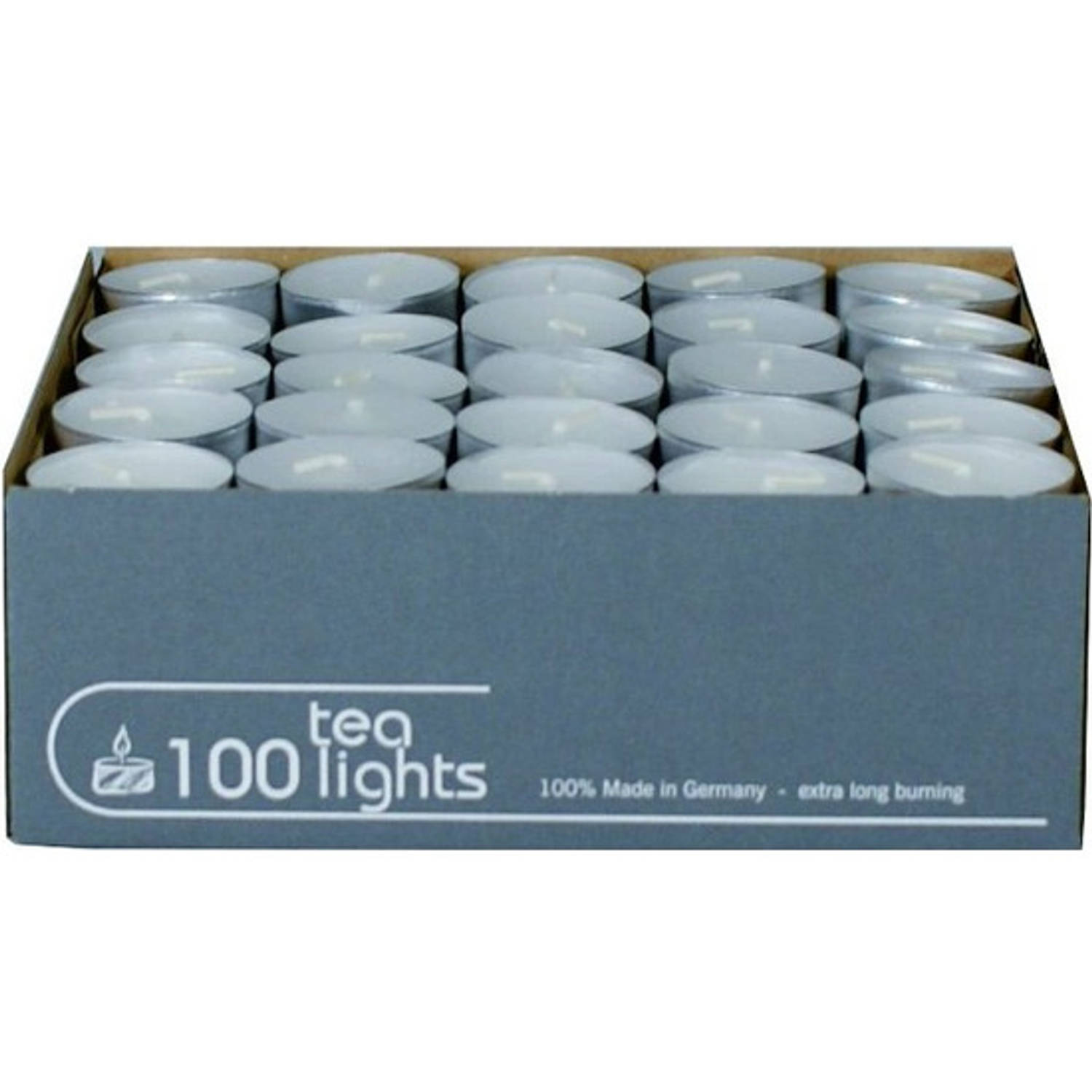 Formulering coupon thema 100x Witte theelichtjes/waxinelichtjes 5 branduren - Waxinelichtjes |  Blokker