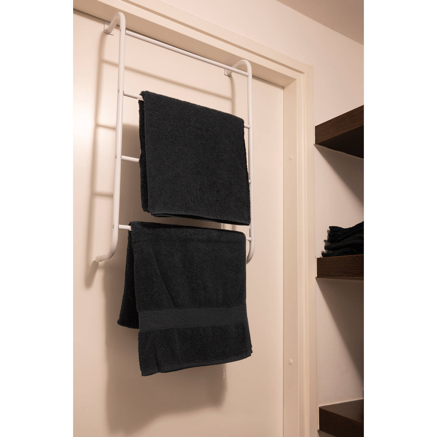 ozon Ongewijzigd vasthouden Hooks & Co Handdoekenrek voor aan de deur - 73 x44,5 x 15,5 cm | Blokker