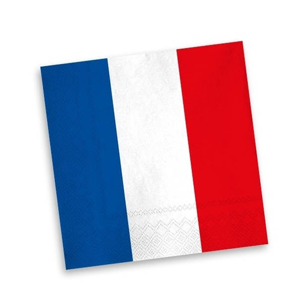 Papieren Frankrijk servetten 20 st - Feestservetten