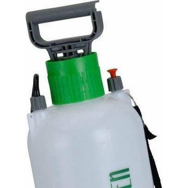 Pro Garden Drukspuit - 8 liter - met pomp - kunststof - wit/groen - plantenspuit/druksproeier - Plantenspuiten