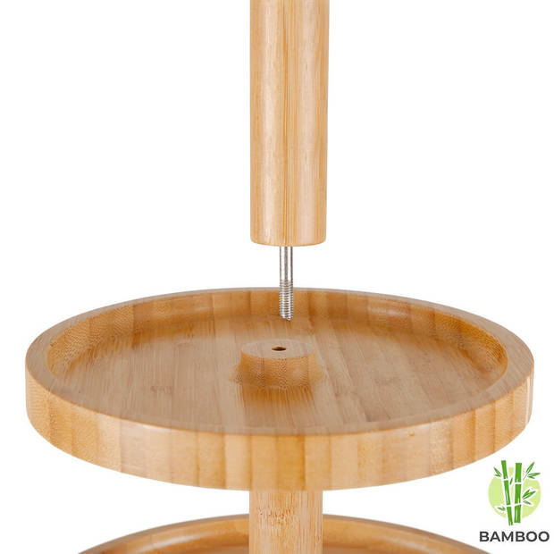 Etagère 3 laags - Hoge kwaliteit Bamboe hout - Houten hapjesschaal -