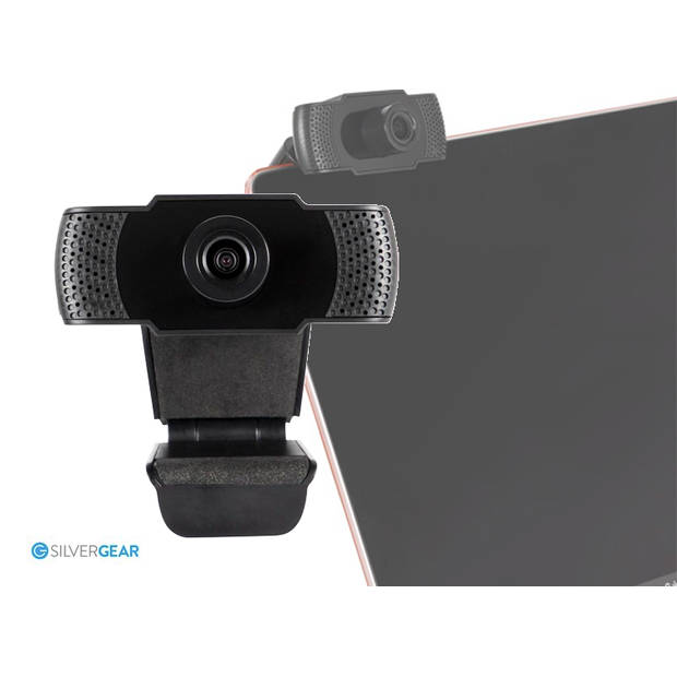 Silvergear HD Webcam 1080P - Ingebouwde Microfoon - Voor Computers en Laptops - Windows
