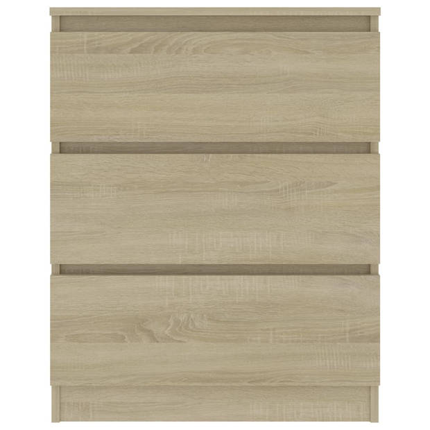 vidaXL Dressoir 60x35x76 cm bewerkt hout sonoma eikenkleurig