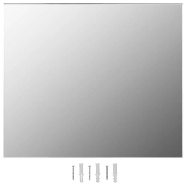 The Living Store Wandspiegel - Frameloos - 70x50 cm - Reflecterende glas - Eenvoudige installatie