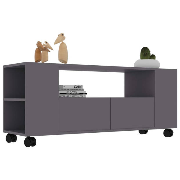 vidaXL Tv-meubel 120x35x48 cm bewerkt hout grijs