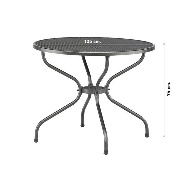 tafel strekmetaal 105 cm rond