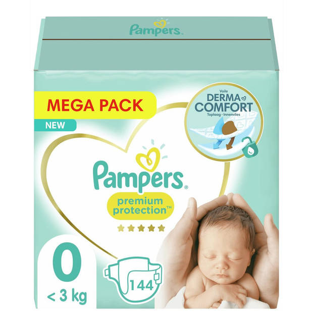 Pampers - Premium Protection - Maat 0 - Maandbox - 144 luiers - Premature luiers