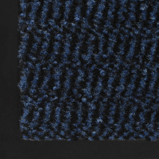 The Living Store Droogloopmat - Blauw - 90 x 150 cm - Anti-slip - Getuft polypropyleen