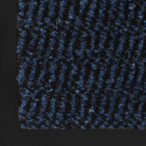vidaXL Droogloopmatten 2 st rechthoekig getuft 120x180 cm blauw