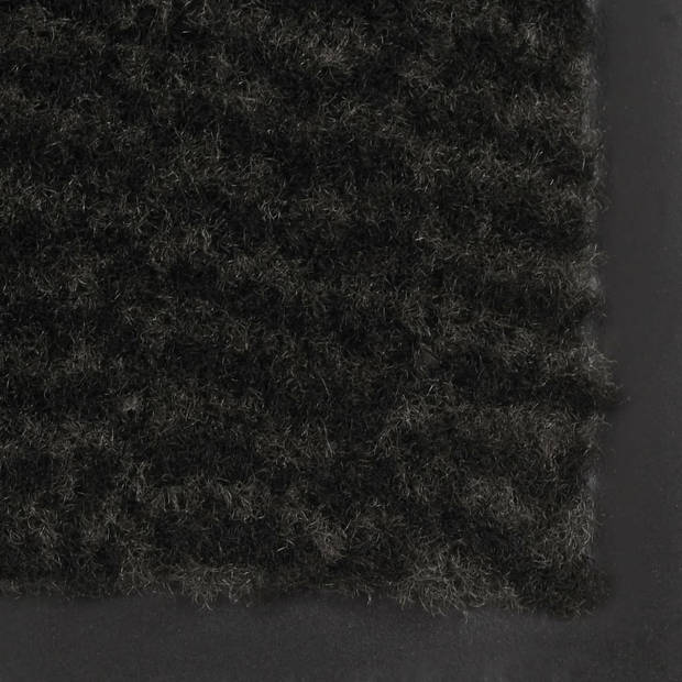 The Living Store Droogloopmat - zwart - 40 x 60 cm - flexibel en duurzaam - anti-slip