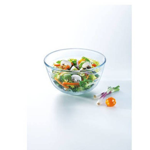 3x Glazen snack/serveerschalen 8.5 x 17 cm 1 liter - Snack en tapasschalen