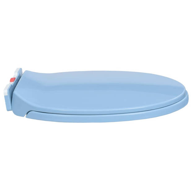 vidaXL Toiletbril soft-close en quick-release ovaal blauw