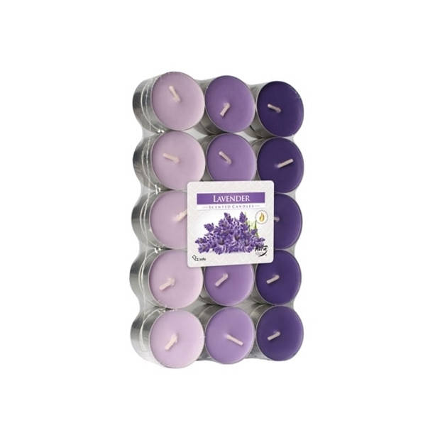 Lavendel geur theelichten 60 stuks - geurkaarsen