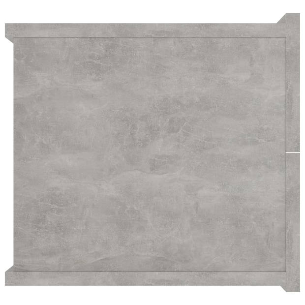 vidaXL Nachtkastjes 2 st 40x30x30 cm bewerkt hout betongrijs