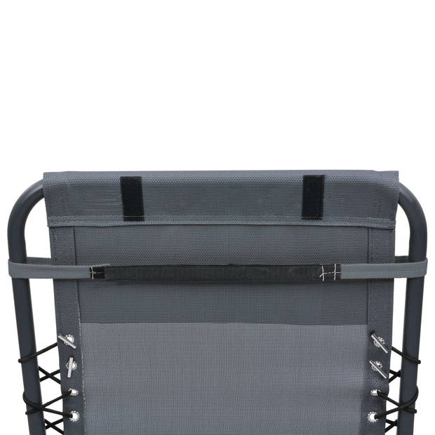vidaXL Hoofdsteun voor ligstoel 40x7,5x15 cm textileen grijs