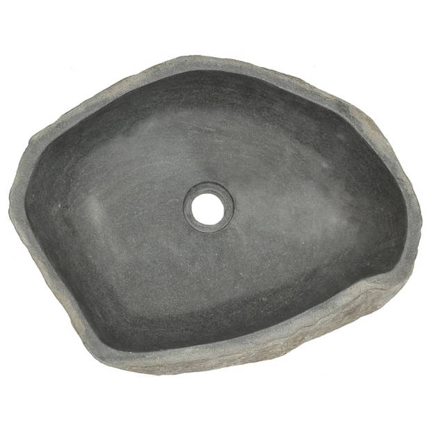 vidaXL Wastafel ovaal (45-53)x(34-41) cm riviersteen