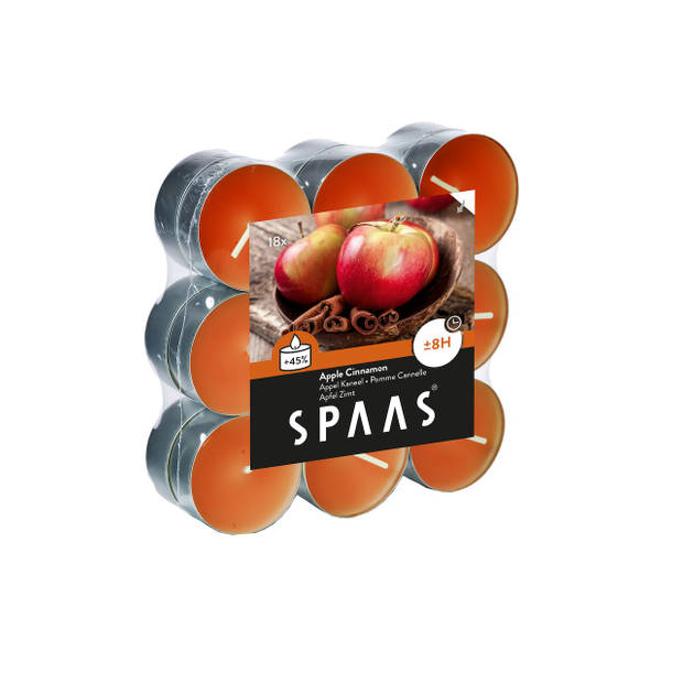 Spaas geurtheelichten - Apple Cinnamon - 8 uur