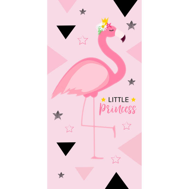 Flamingo Strandlaken Little Princess - 70 x 140 cm - Roze
