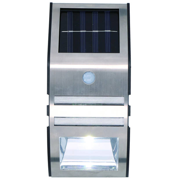 Grundig buitenlamp - solar - LED - draadloos - bewegingssensor - RVS