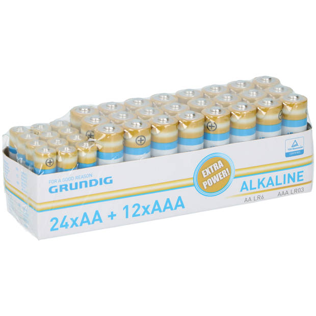 Multi-pak - Alkaline Batterijen - 36 stuks - 24 AA + 12 AAA
