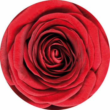 30x Onderzetters met rode roos bloemen - Bierfiltjes