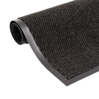 The Living Store Droogloopmat - 40x60 cm - Flexibel en duurzaam - Anti-slip mat - Zwart