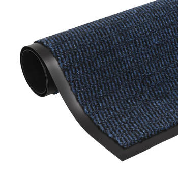 The Living Store Droogloopmat - Blauw - 90 x 150 cm - Anti-slip - Getuft polypropyleen