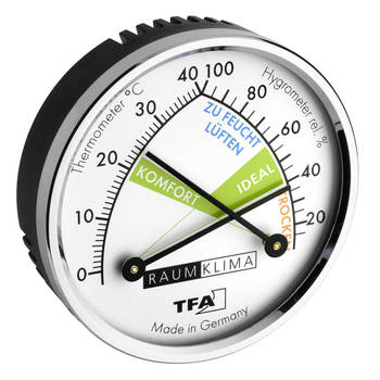 TFA Analoge Thermo-Hygrometer met Metalen Ring