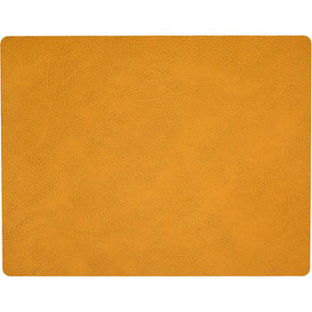 LIND DNA Placemat Hippo - Leer - Curry - 45 x 35 cm