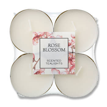 Blokker geurtheelichten maxi - Rose Blossom - 8 stuks