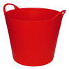 Rode flexibele opbergmand / emmer 20 liter - Wasmanden
