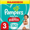 Pampers Baby Dry Pants Maat 3 - 180 Luierbroekjes Maandbox