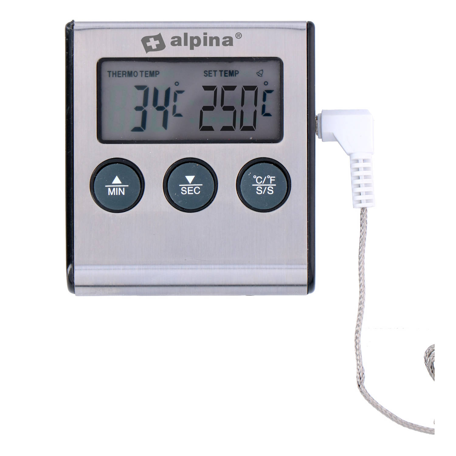 Uitvoerder Leidingen Aas Alpina keuken thermometer - 2 in 1 - digitale thermometer & timer | Blokker