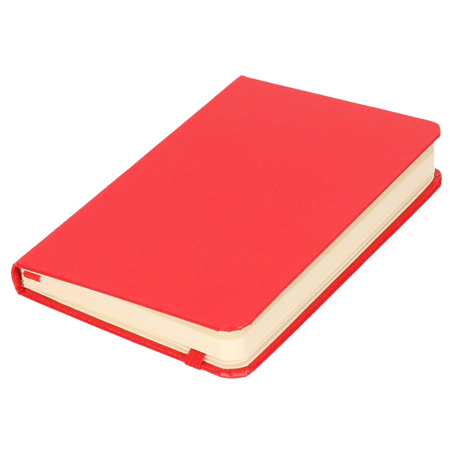 Rood Pocket Luxe Notitieboekje Gelinieerd A6 Formaat 80 Vellen - Notitieboek